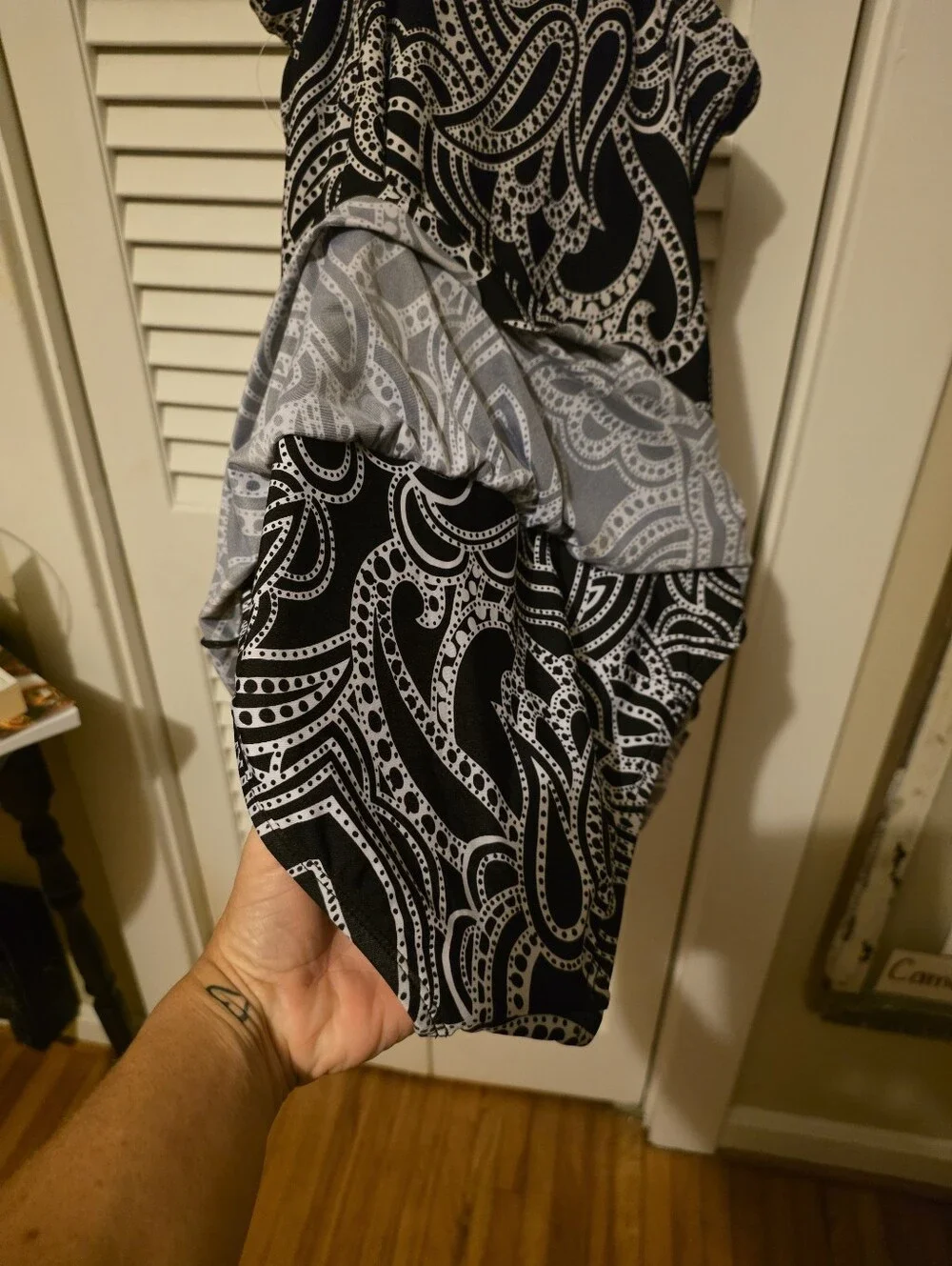 Black & White Printed One-piece Bathing Suit... Like New!!!